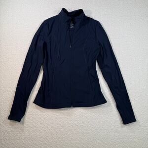 Sweaty Betty Power Workout Jacket In Navy Blue size small gym yoga zip up